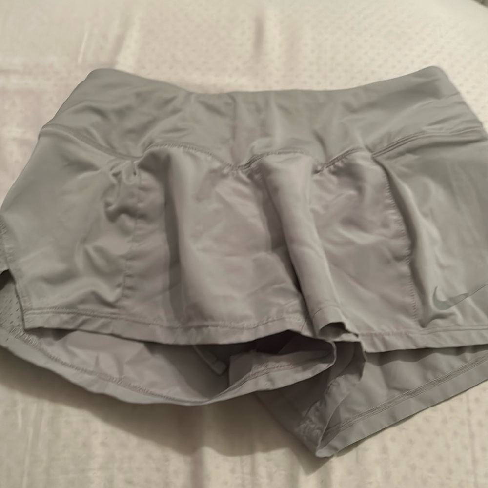 New light gray Nike athletic shorts